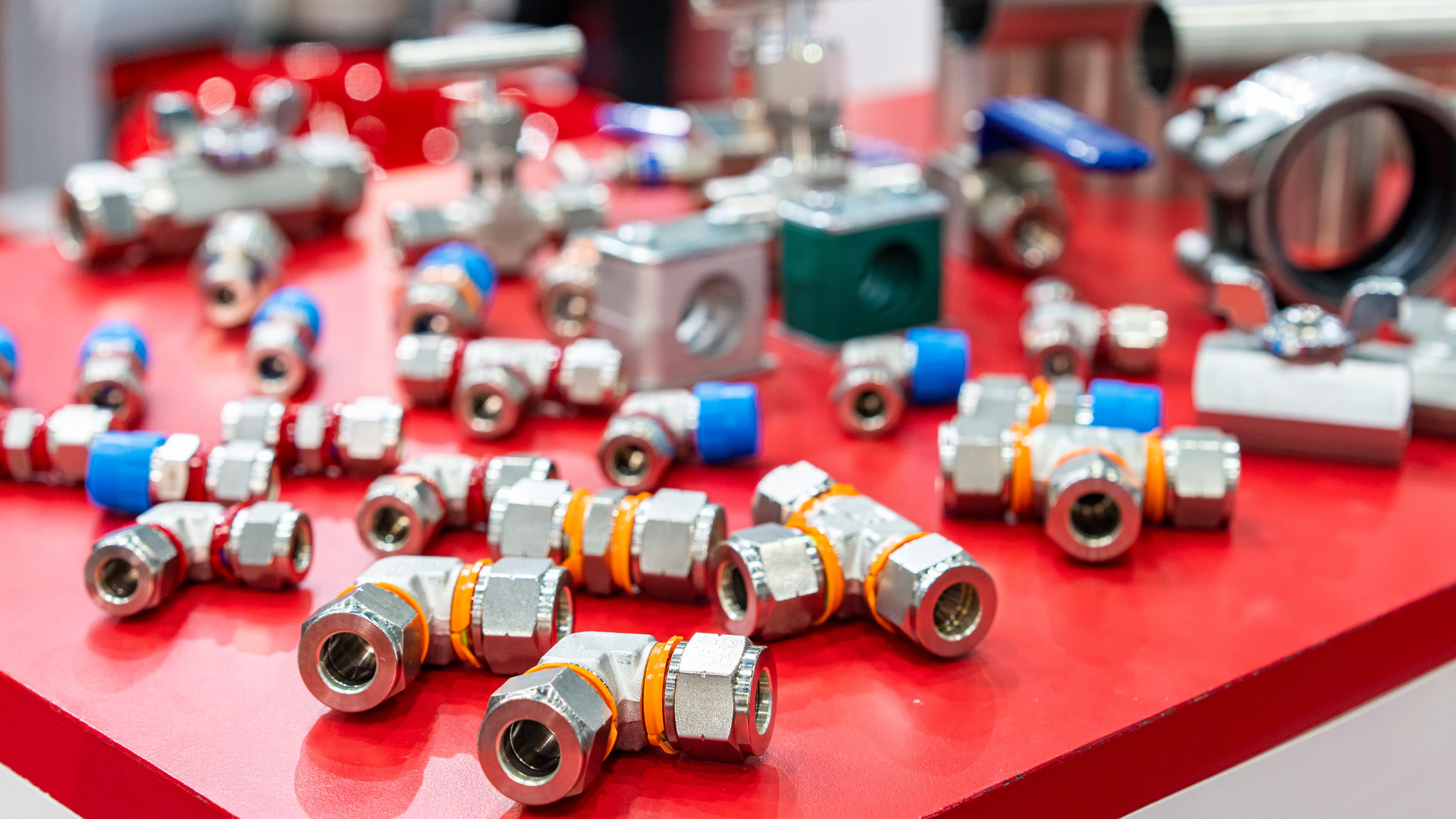 Pneumatics - industrial pneumatic fittings and connectors with color-coded components